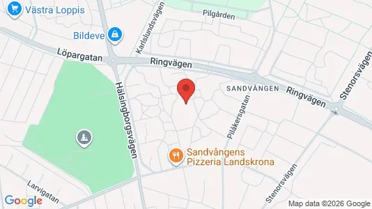 Lägenheter att hyra i Landskrona - kort over placeringen