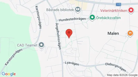 Lägenheter att hyra i Båstad - kort over placeringen