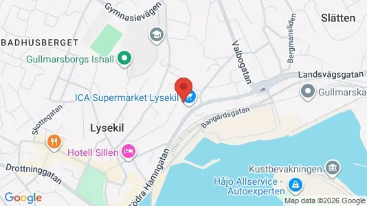 Lägenheter att hyra i Lysekil - kort over placeringen