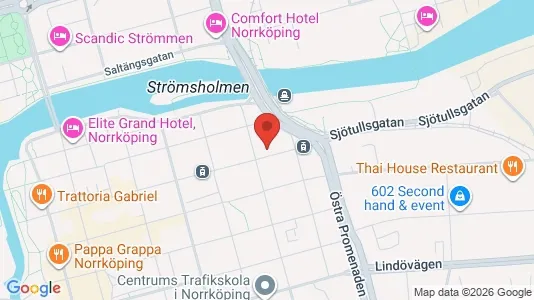 Lägenheter att hyra i Norrköping - kort over placeringen