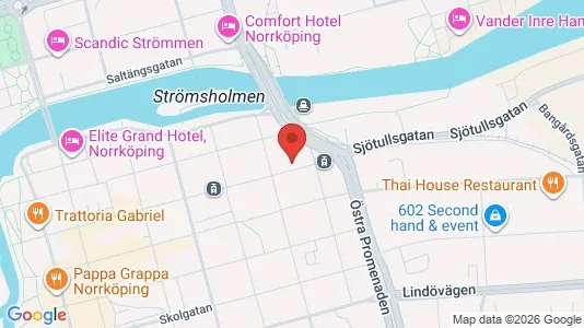 Lägenheter att hyra i Norrköping - kort over placeringen