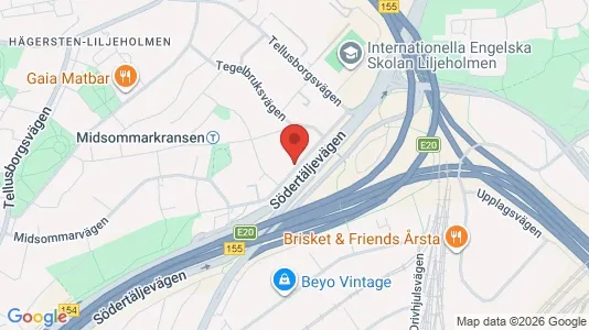 Lägenheter till salu i Söderort - kort over placeringen