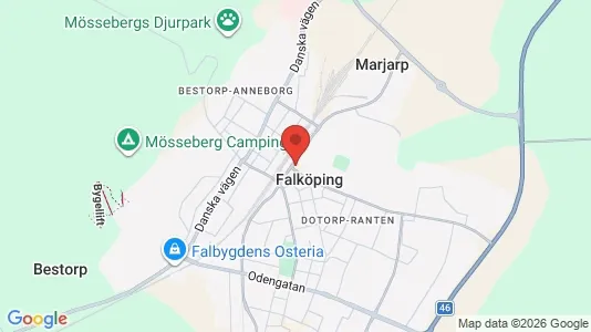 Hus till salu i Falköping - kort over placeringen