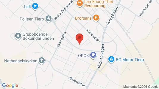 Bostadsrätter till salu i Tierp - kort over placeringen