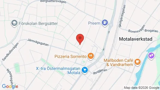 Bostadsrätter till salu i Motala - kort over placeringen