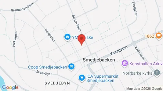 Bostadsrätter till salu i Smedjebacken - kort over placeringen