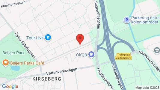 Lägenheter att hyra i Kirseberg - kort over placeringen