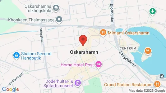 Lägenheter att hyra i Oskarshamn - kort over placeringen