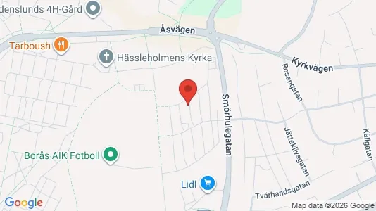 Lägenheter till salu i Borås - kort over placeringen