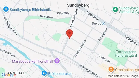 Lägenheter till salu i Sundbyberg - kort over placeringen