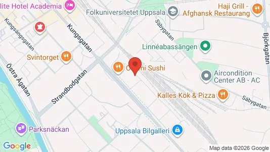 Lägenheter till salu i Uppsala - kort over placeringen