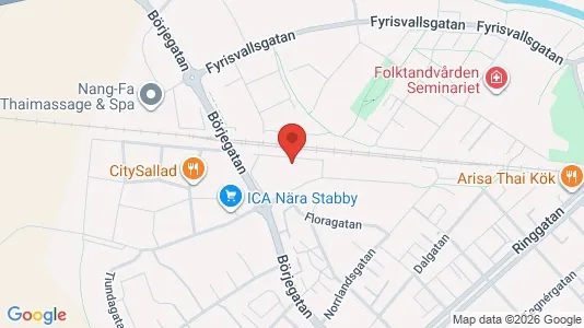 Lägenheter till salu i Uppsala - kort over placeringen