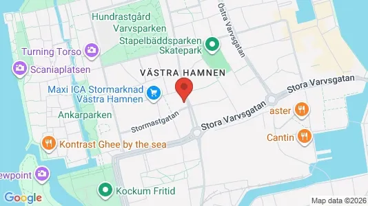 Lägenheter till salu i Malmö Centrum - kort over placeringen