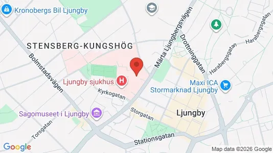 Lägenheter att hyra i Ljungby - kort over placeringen