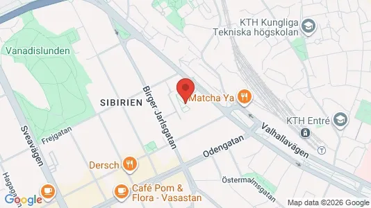 Lägenheter till salu i Östermalm - kort over placeringen