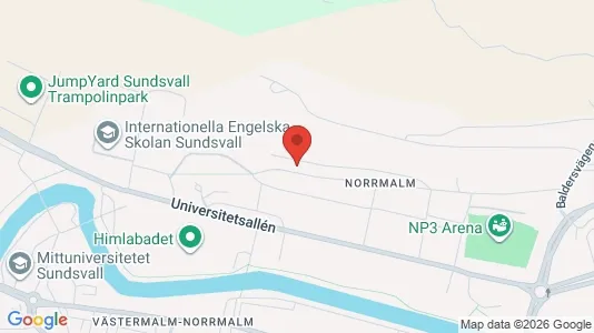 Lägenheter att hyra i Sundsvall - kort over placeringen