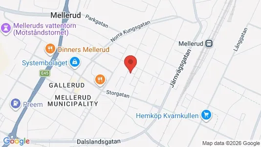 Lägenheter att hyra i Mellerud - kort over placeringen